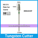 8006263HP-Plain Cut Coarse Dental Laboratory Tungsten Carbide Cutter 2.35mm Shank